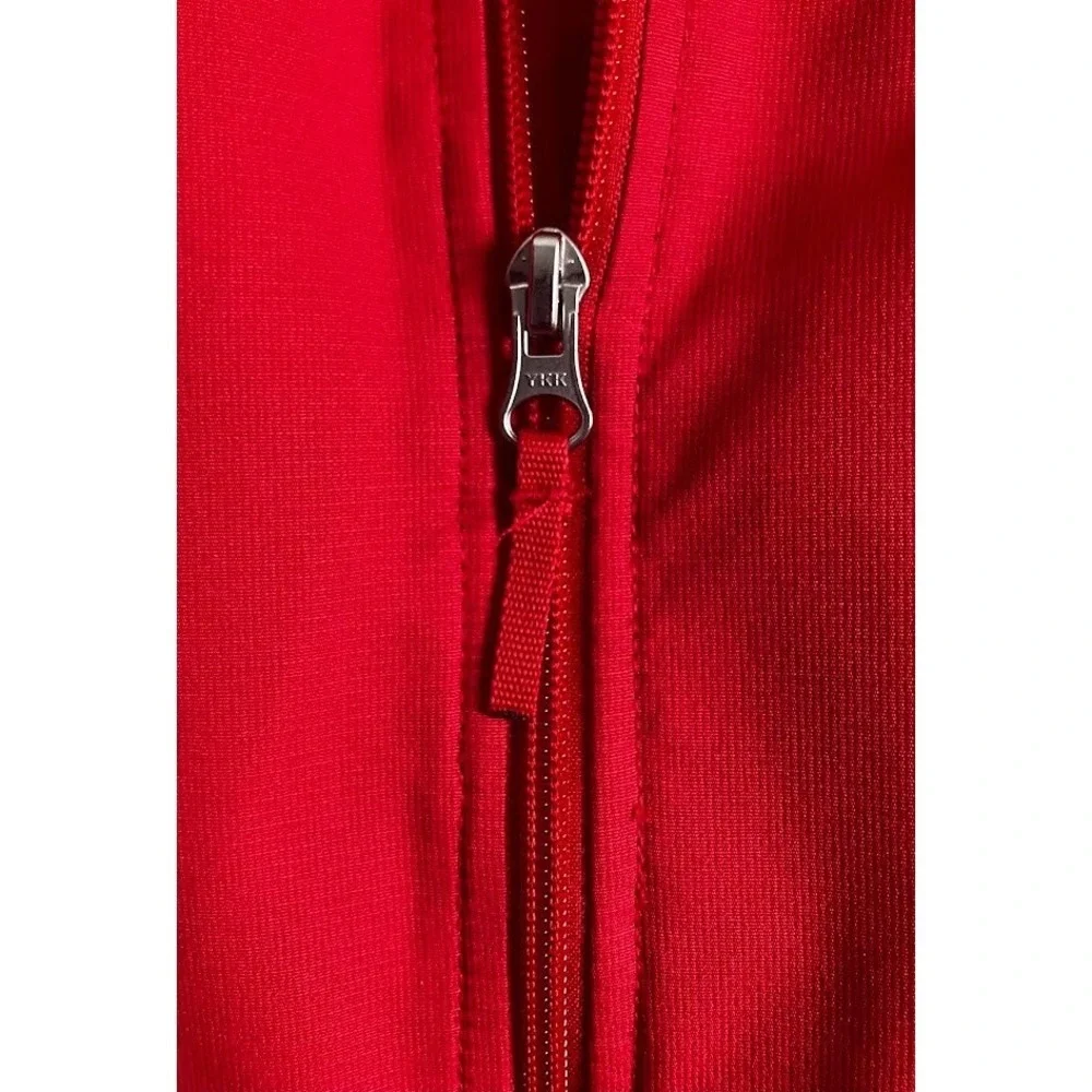 Bauer Team Youth Large Red Full Zip Hockey Warm Up Jacket Reflective Softshell